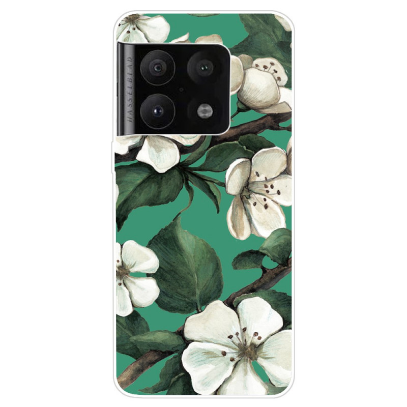OnePlus 10 Pro 5G Cover Geschilderd Witte Bloemen