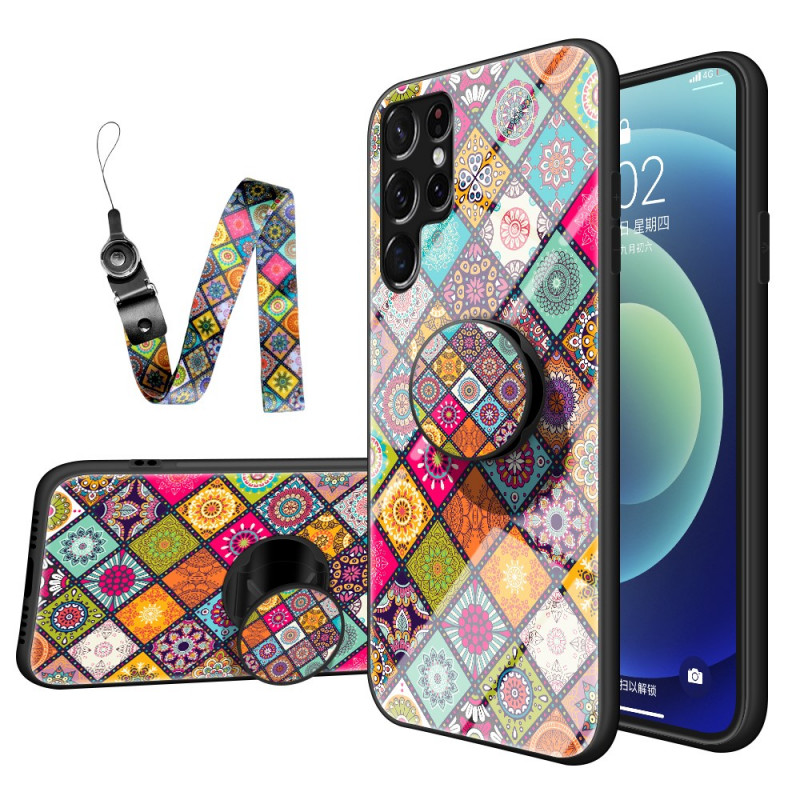 Samsung Galaxy S22 Ultra 5G Magnetische Hoesje Patchwork