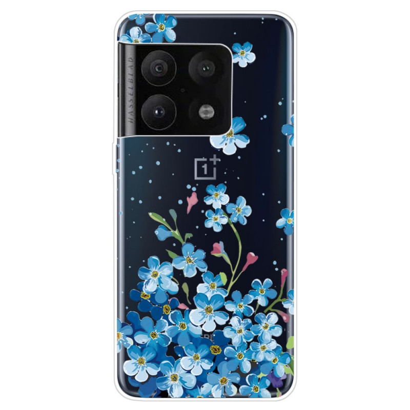 OnePlus 10 Pro 5G Hoesje Blauw Bloemen