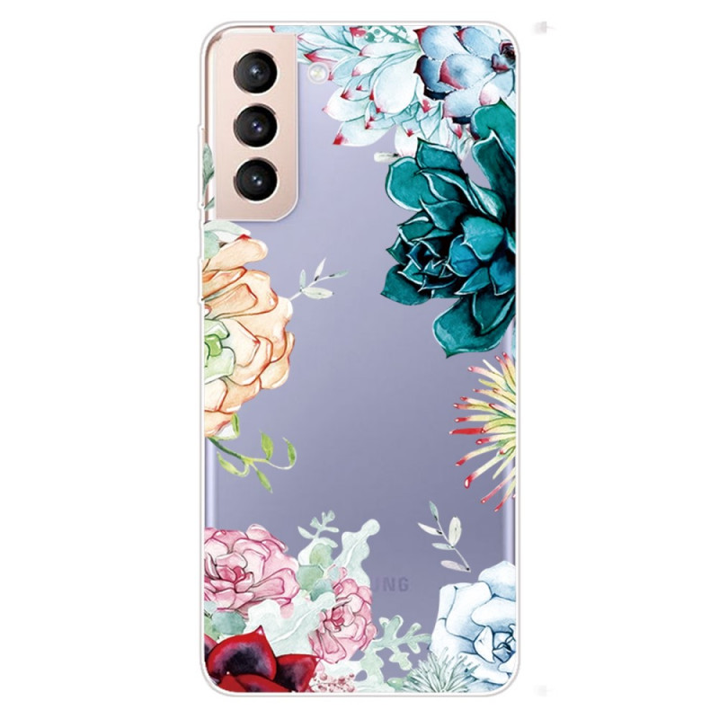 Samsung Galaxy S22 Plus 5G helder aquarel bloem case