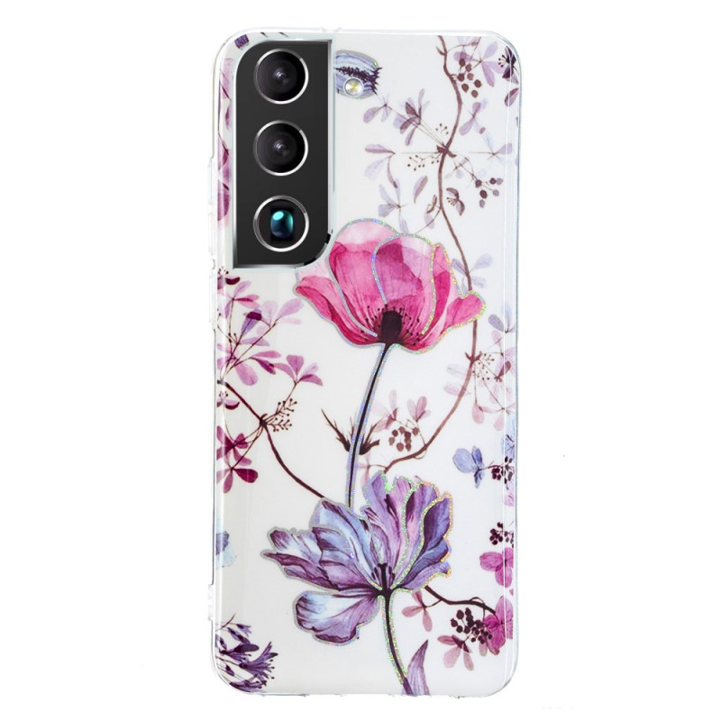 Samsung Galaxy S22 Plus 5G hoesje gemarmerde bloemen