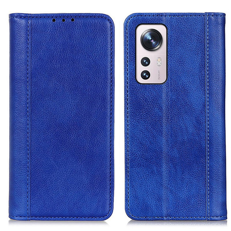 Flip Cover Xiaomi 12 Pro Gekleurde Versie Split Leer