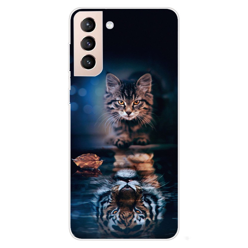 Samsung Galaxy S22 5G Reflectie Cat Case