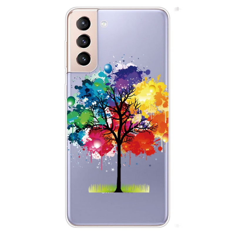 Samsung Galaxy S22 5G duidelijk aquarel boom geval