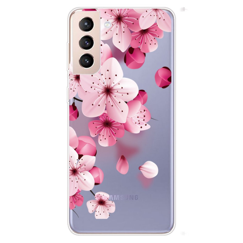 Samsung Galaxy S22 5G Hoesje Kleine Roze Bloemen