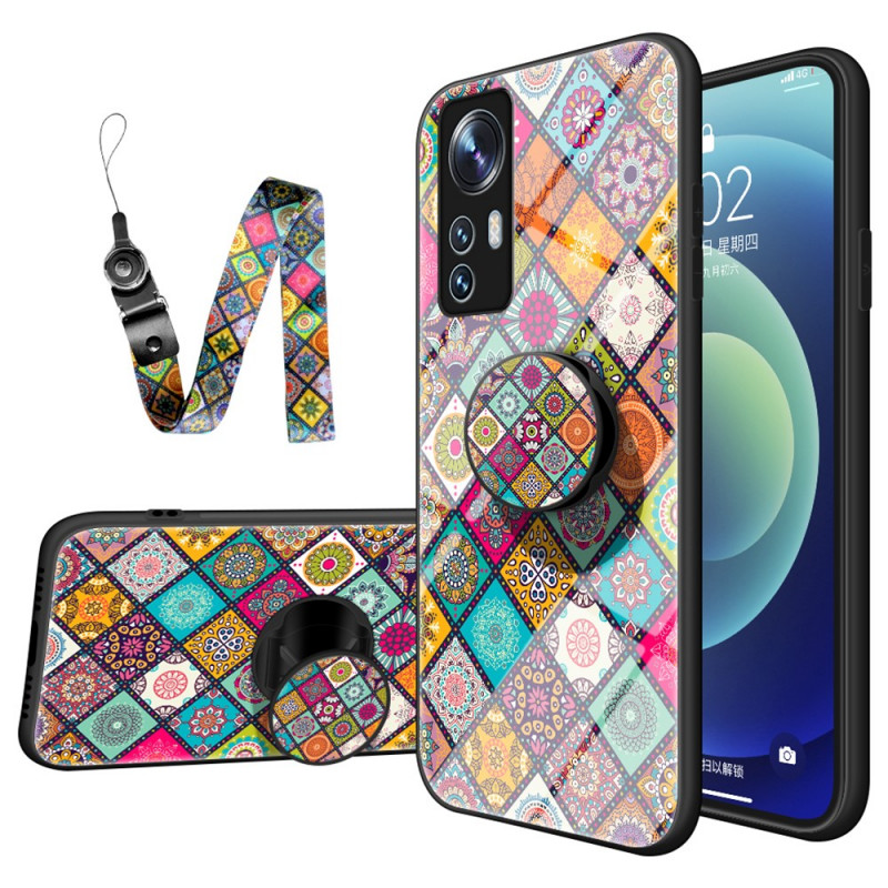 Xiaomi 12 / 12X / 12S magnetische hoesje patchwork-ondersteuning