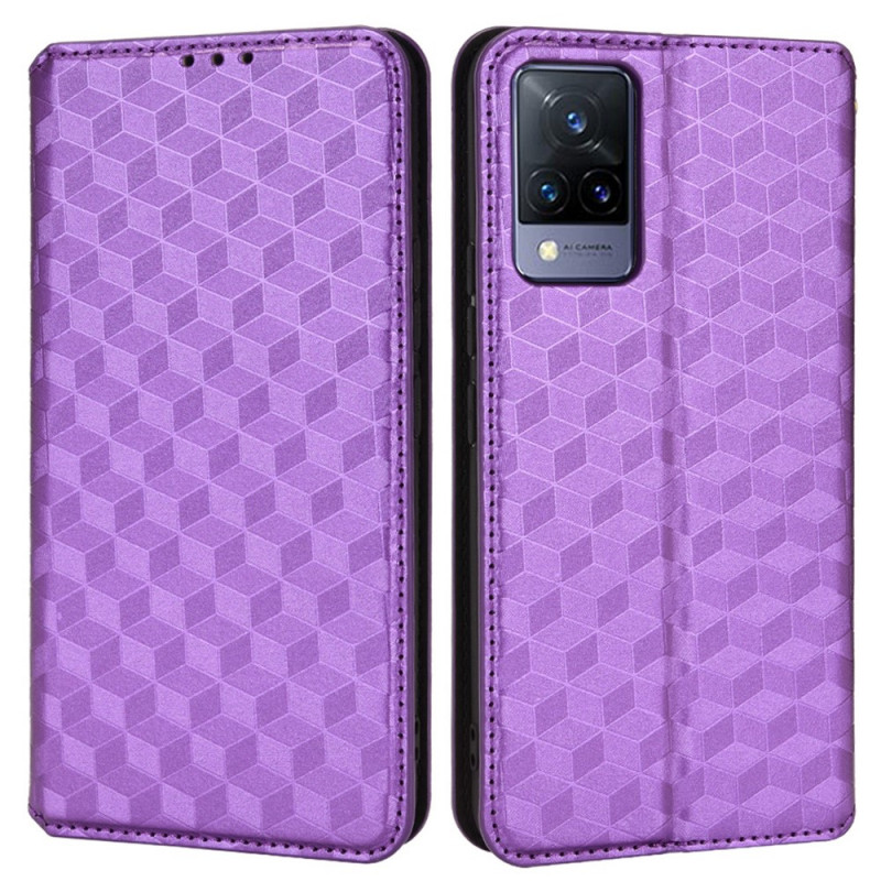 Flip Cover Vivo V21 5G Leder Effect Diamant