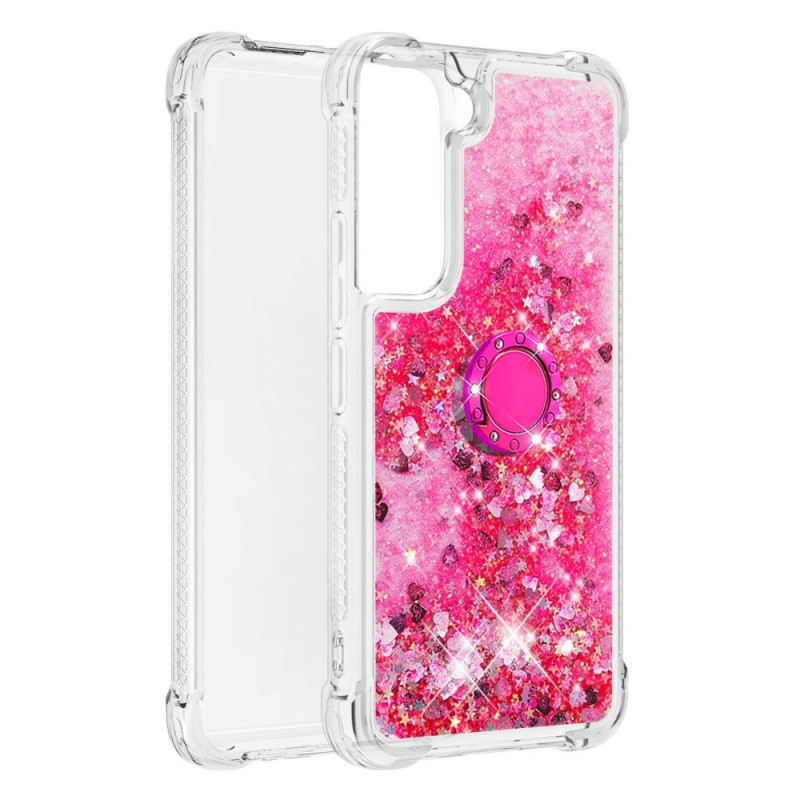 Samsung Galaxy S22 5G Glitter Hoesje met Stand Ring
