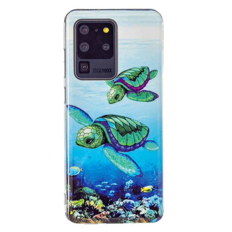 Samsung Galaxy S20 Ultra Schildpadden Fluoriserend Hoesje