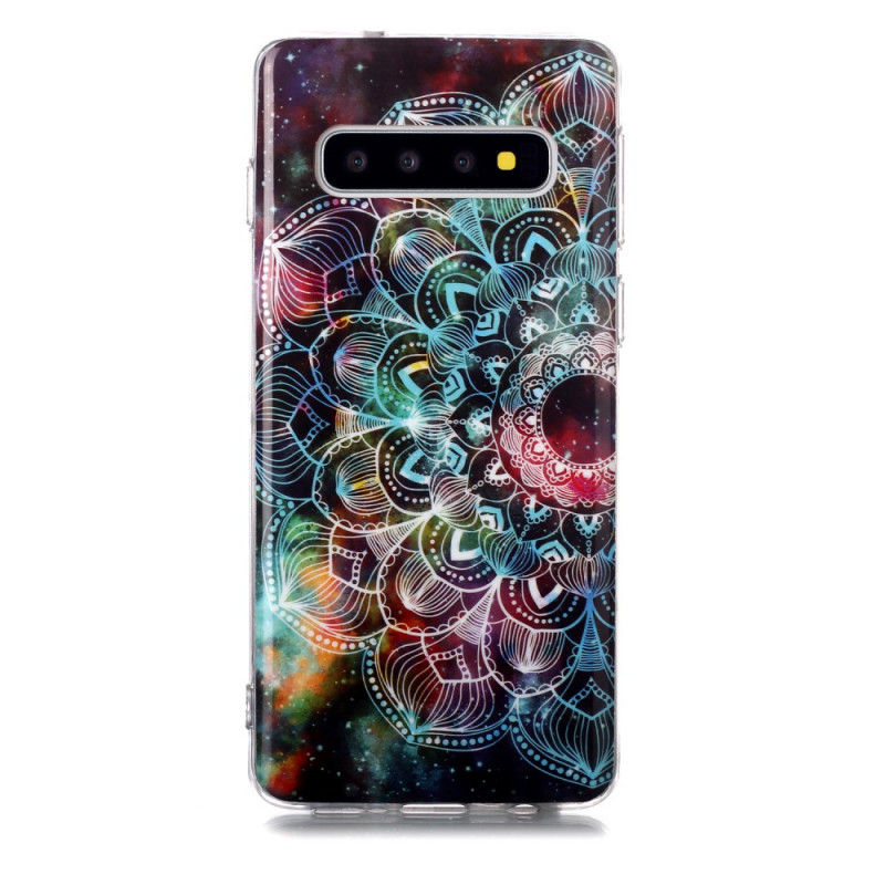 Samsung Galaxy S10 Hoesje Mandala Gekleurde Fluorescerende