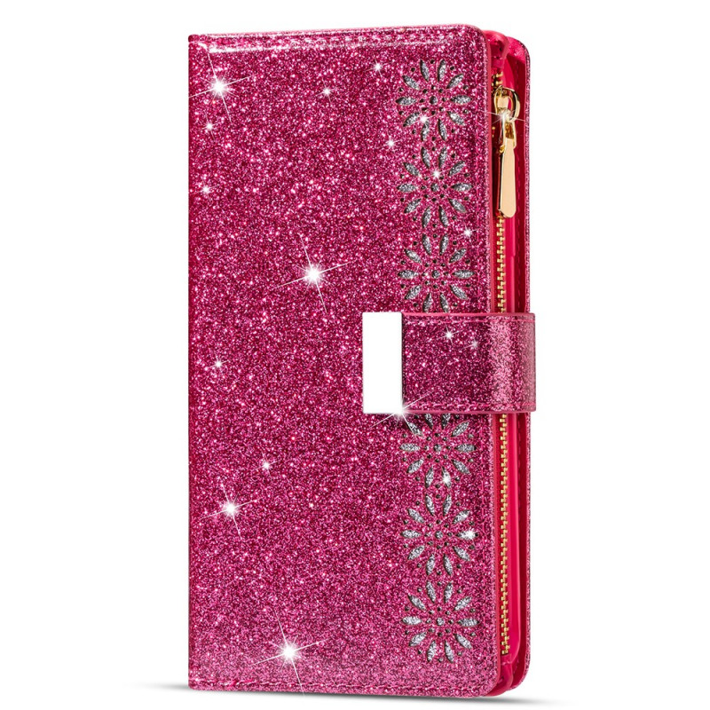 Samsung Galaxy Z Fold 3 5G Glitter Portemonnee Zip Case