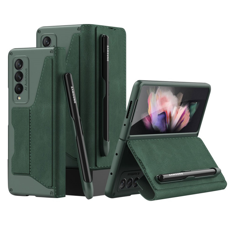 Flip cover Samsung Galaxy Z Fold 3 5G Kunstlederen Stylus Hoesje GKK
