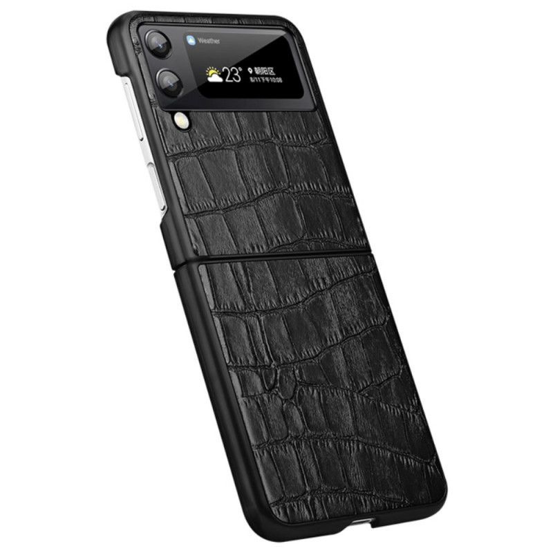 Samsung Galaxy Z Flip 3 5G Echt lederen hoesje Krokodil Textuur