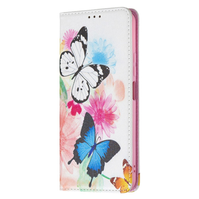 Xiaomi 11 Lite 5G NE/Mi 11 Lite 4G/5G Vlinders en Bloemen Geschilderd Geval