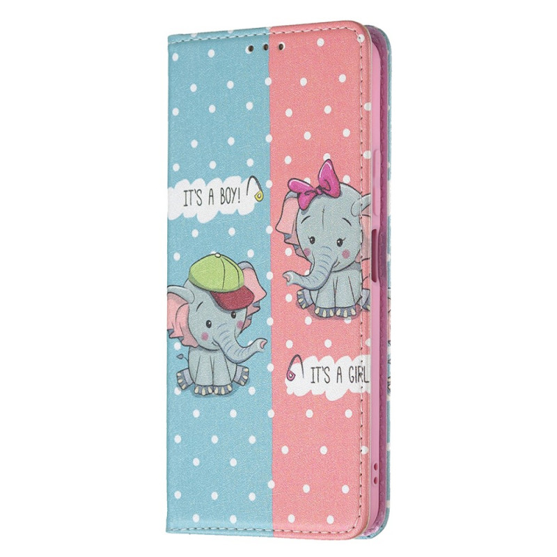 Flip Cover Xiaomi 11 Lite 5G NE/Mi 11 Lite 4G/5G Baby Olifanten