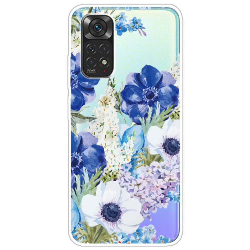 Xiaomi Redmi Note 11 / 11s Transparante Watercolour Flower Case