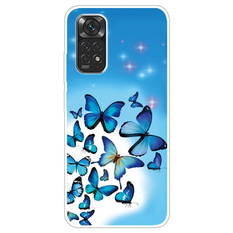 Xiaomi Redmi Note 11 / 11s Hoesje Blauwe Vlinders