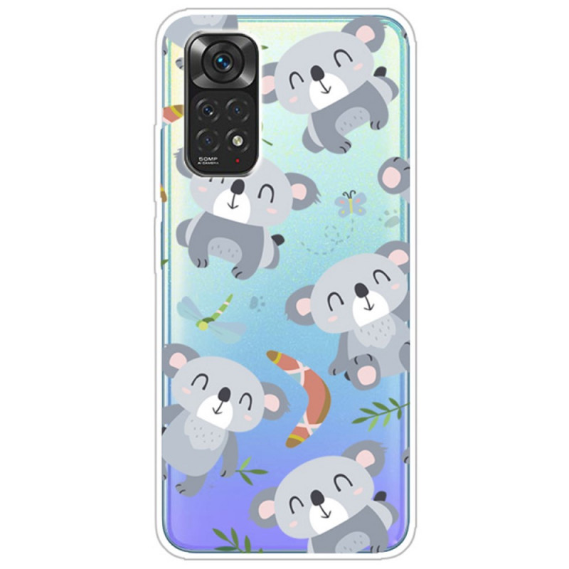 Xiaomi Redmi Note 11 / 11s Kleine Panda's Grijs Case