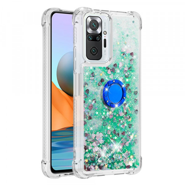 Xiaomi Redmi Note 10 Pro Glitter Hoesje met Ring Steun