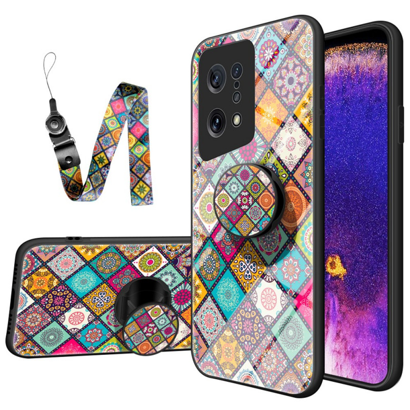 Oppo Find X5 Magnetisch Patchwork Hoesje