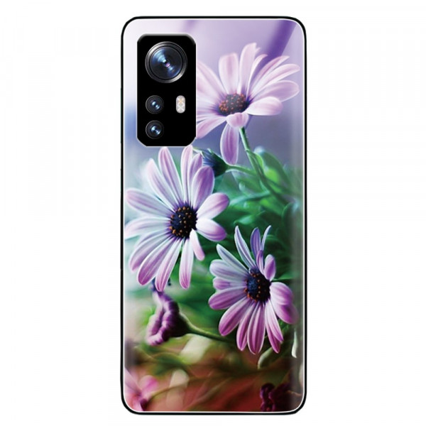 Xiaomi 12 / 12X / 12S Gehard glazen behuizing Realistische bloemen