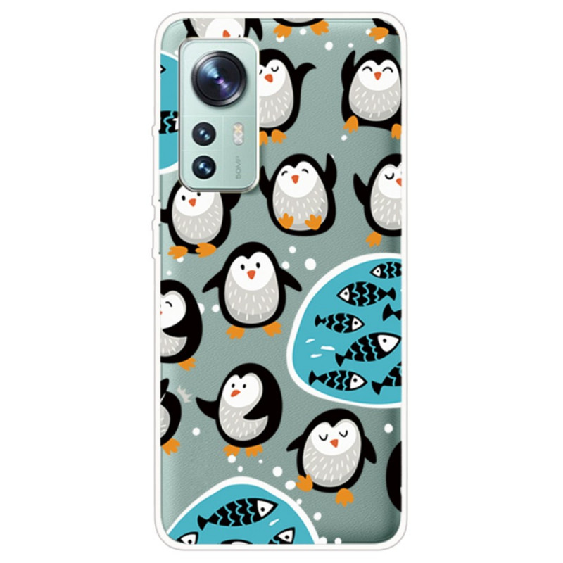 Xiaomi 12 / 12X / 12S Pinguïns en vissen hoesje