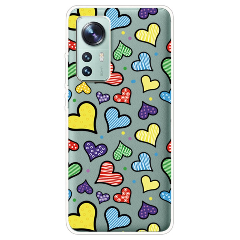 Coque  Xiaomi 12 / 12X  Coeurs Multicolores