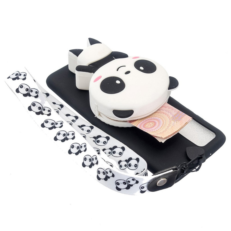 Samsung Galaxy A53 5D 3D Panda Hoesje met Karabijnhaak