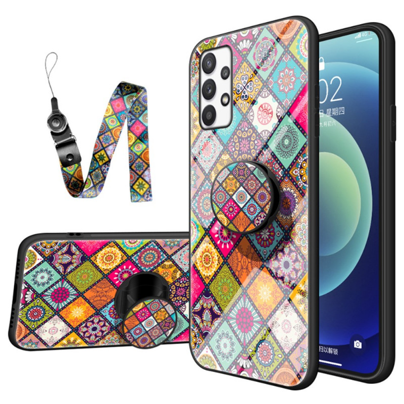 Samsung Galaxy A33 5G Magnetische Houder Patchwork Geval