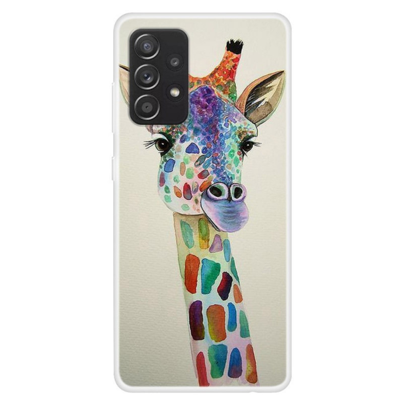 Samsung Galaxy A13 Cover Giraffe Kleurrijk