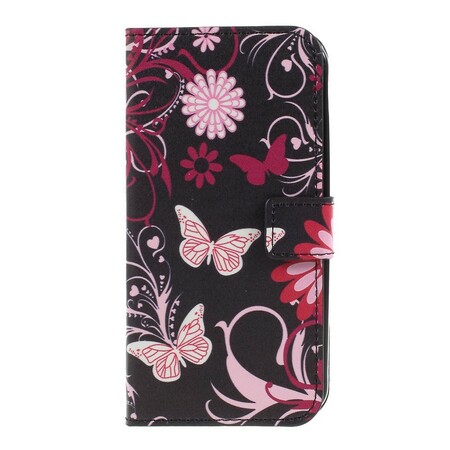 Samsung Galaxy XCover 4 Hoesje Vlinders en Bloemen
