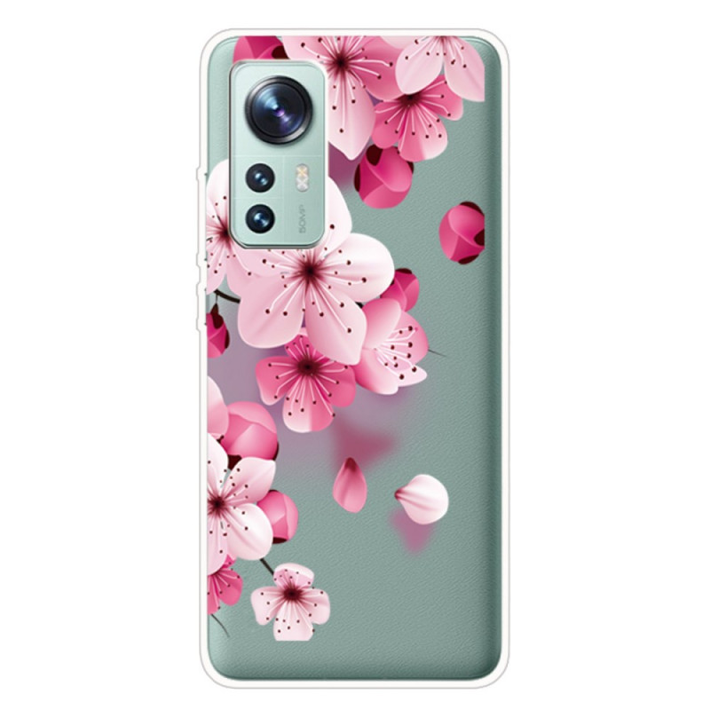 Coque Xiaomi 12 Pro Silicone Fleurs Roses