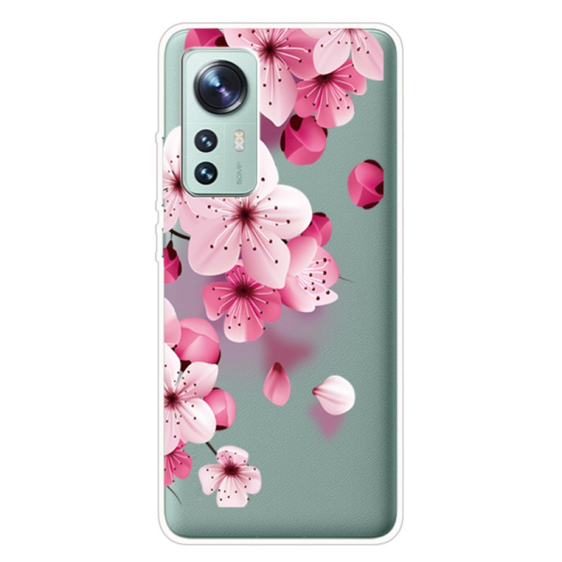 Xiaomi 12 Pro Silicone Hoesje Roze Bloemen