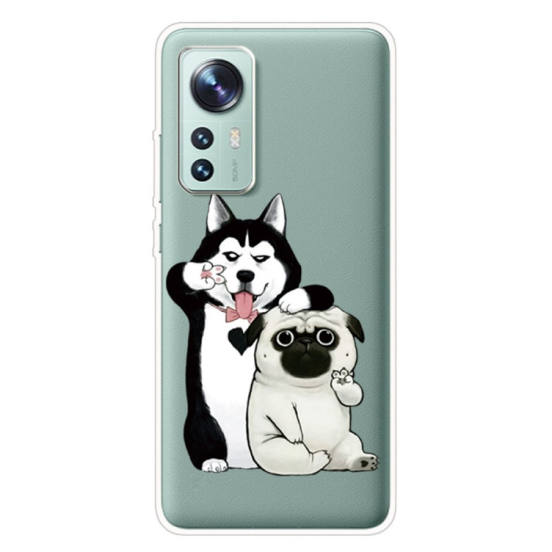 Xiaomi 12 Pro Silicone Hoesje Grappige Honden