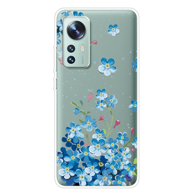 Xiaomi 12 Pro Blauwe Bloemen Hoesje
