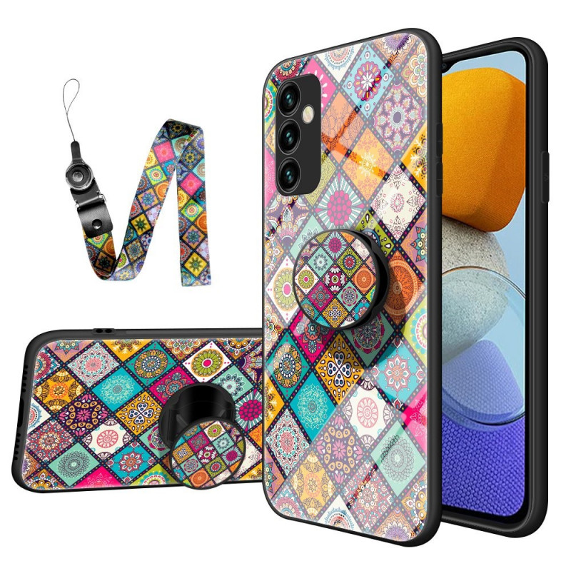 Samsung Galaxy M23 5G Magnetische Houder Patchwork Hoesje