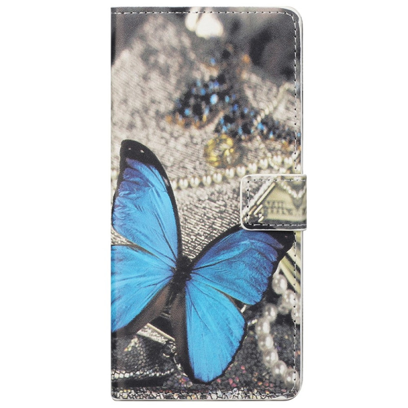 Google Pixel 6A Vlinder Hoesje Blauw