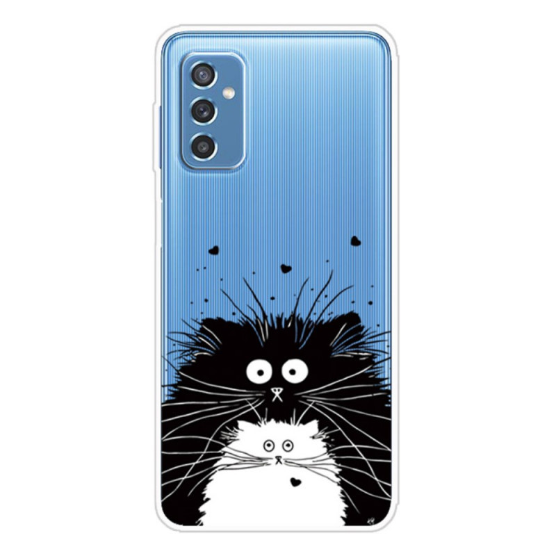 Samsung Galaxy M52 5G Hoesje Katten Zwart en Wit