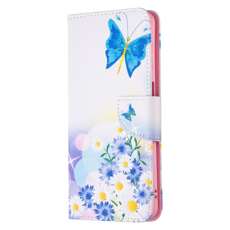 Samsung Galaxy M52 5G vlinder en bloem case