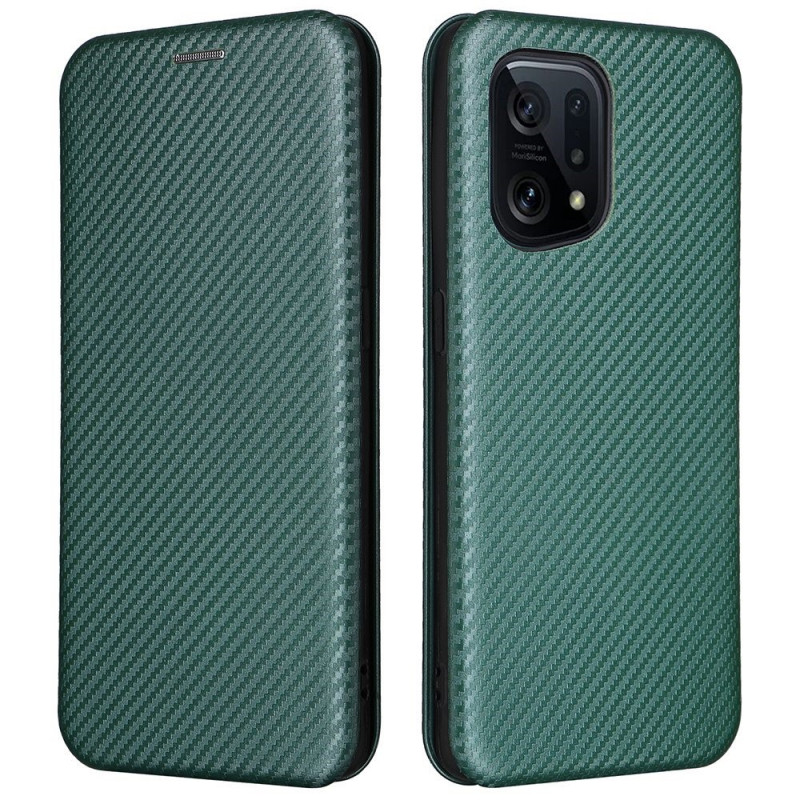 Flip Cover Oppo Find X5 Carbon Fiber