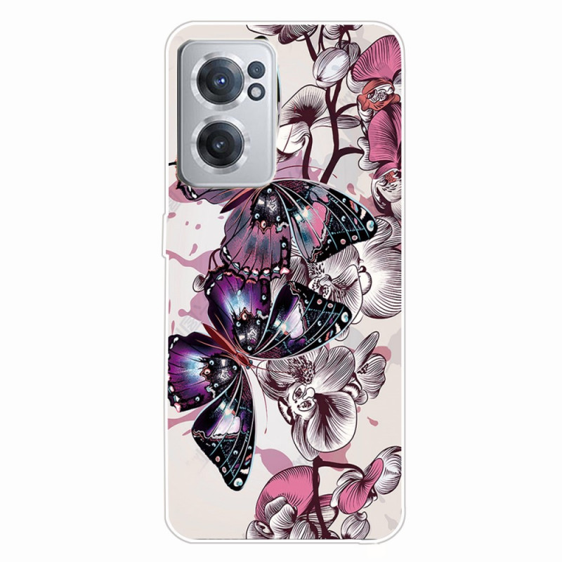 OnePlus North CE 2 5G paarse vlinders Case