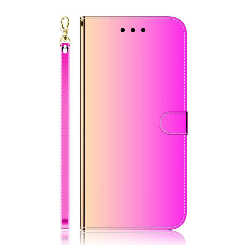 Housse Sony Xperia 1 IV Simili Cuir Miroir à Lanière