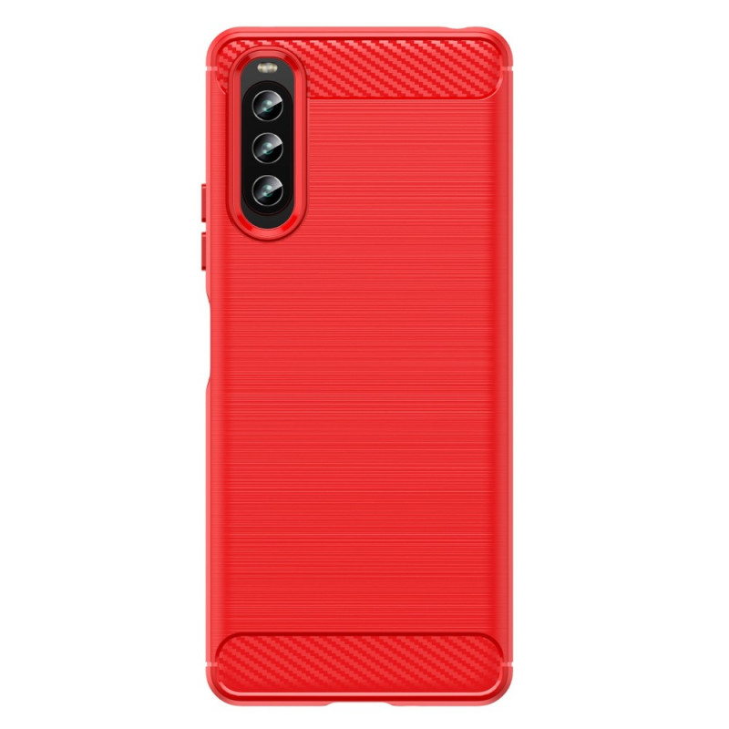 Sony Xperia 10 IV Geborsteld koolstofvezel hoesje