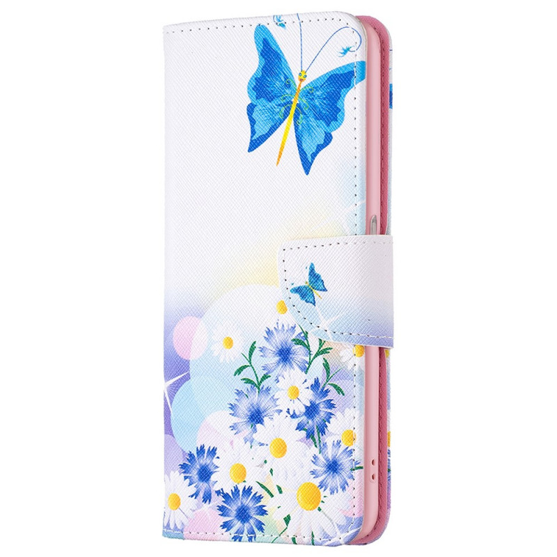 Hoesje Oppo A76 / Realme 9i Vlinder en Pastel Bloemen