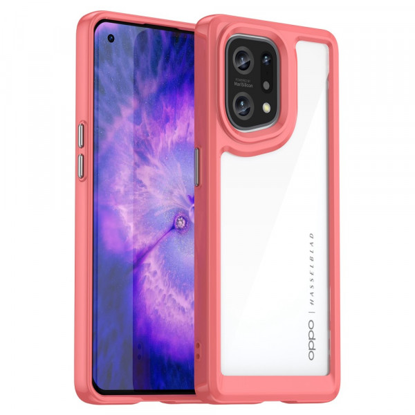 Oppo Find X5 Hybride Hoesje Gekleurde Randen