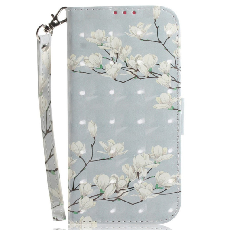 Sony Xperia 1 IV Witte Bloem Strap Case