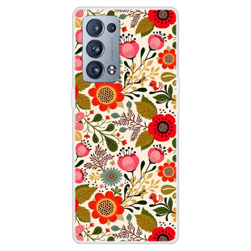 Oppo Reno 6 Pro 5G Silicone Cover Flexibele Floral Patroon