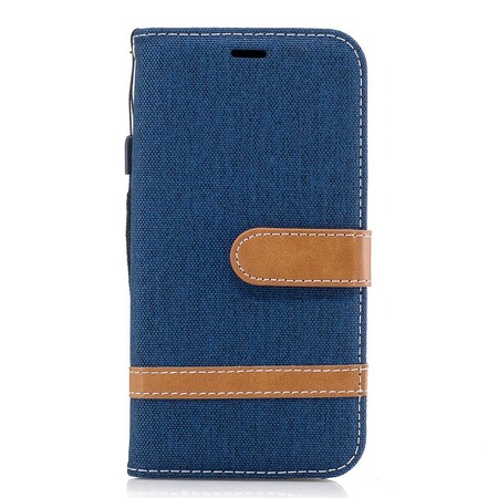 Samsung Galaxy J3 2017 Hoesje Stof & Leder Effect