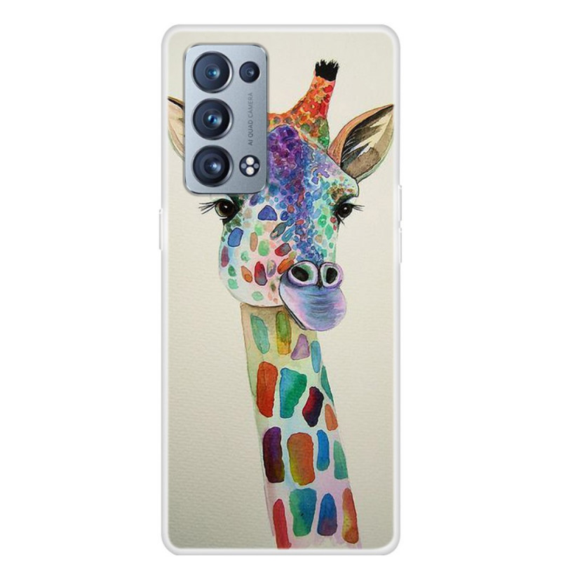Oppo Reno 6 Pro 5G Giraffe Kleur Hoesje