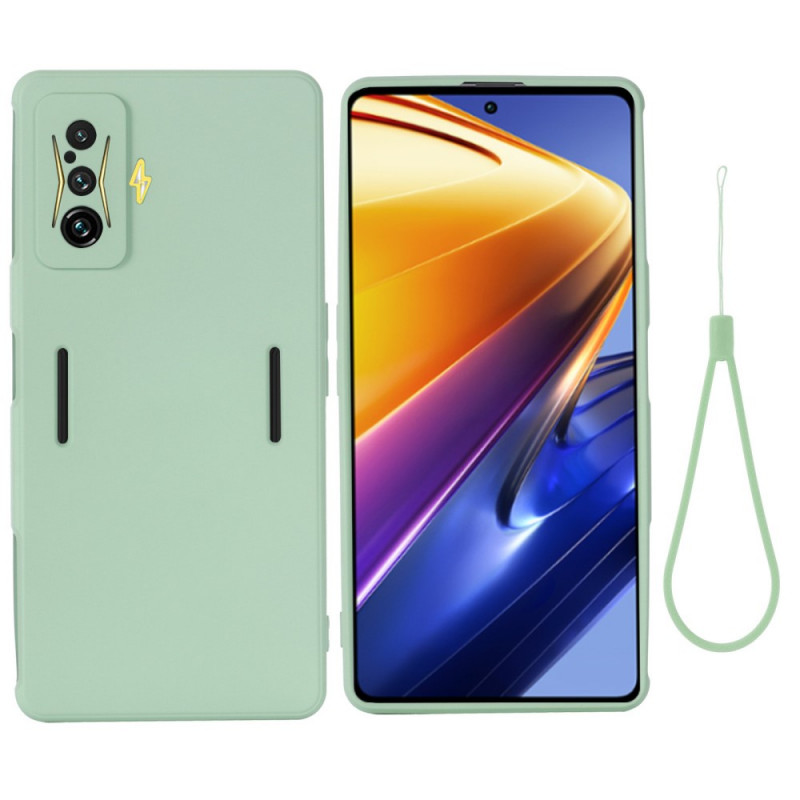 Poco F4 GT Vloeibare Silicone Hoes met Koord